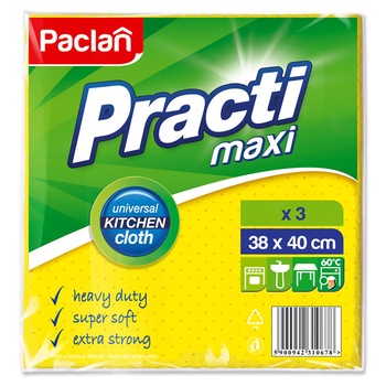 Lavete universale Paclan Maxi 38cmx40m 3buc Lavete universale Paclan Maxi 38cmx40m 3buc