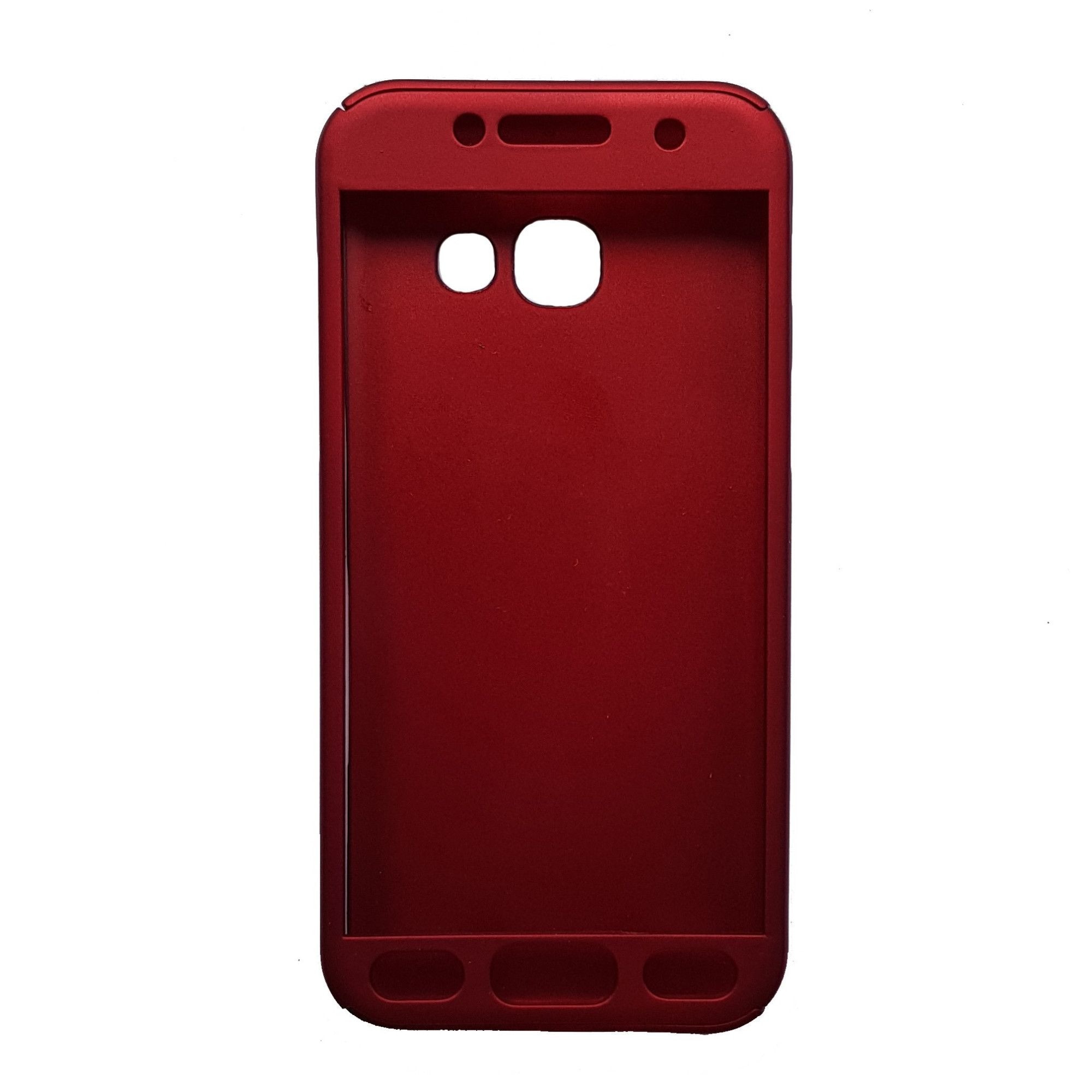 Husa Samsung Galaxy A3 2017 Flippy Deluxe Full Cover 360 Rosu + Folie de protectie