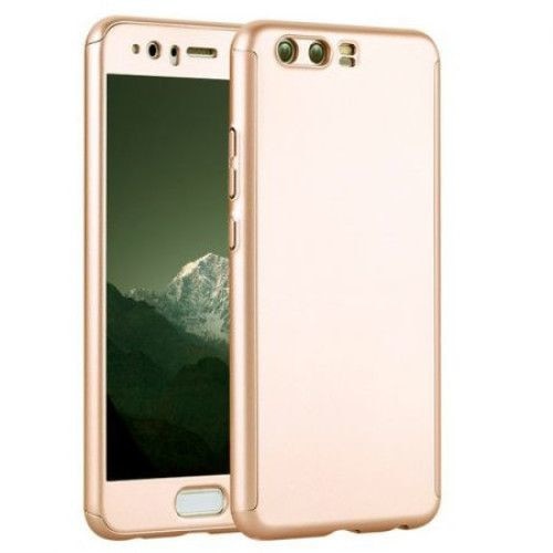 Husa Huawei P10 Plus Flippy Deluxe Full Cover 360 Auriu + Folie de protectie