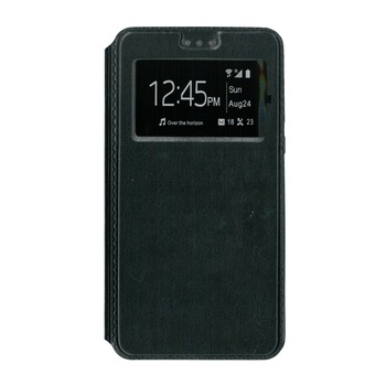 Husa flip s-view, Eurocell, pentru Samsung Galaxy J4 2018, negru Husa flip s-view, Eurocell, pentru Samsung Galaxy J4 2018, negru