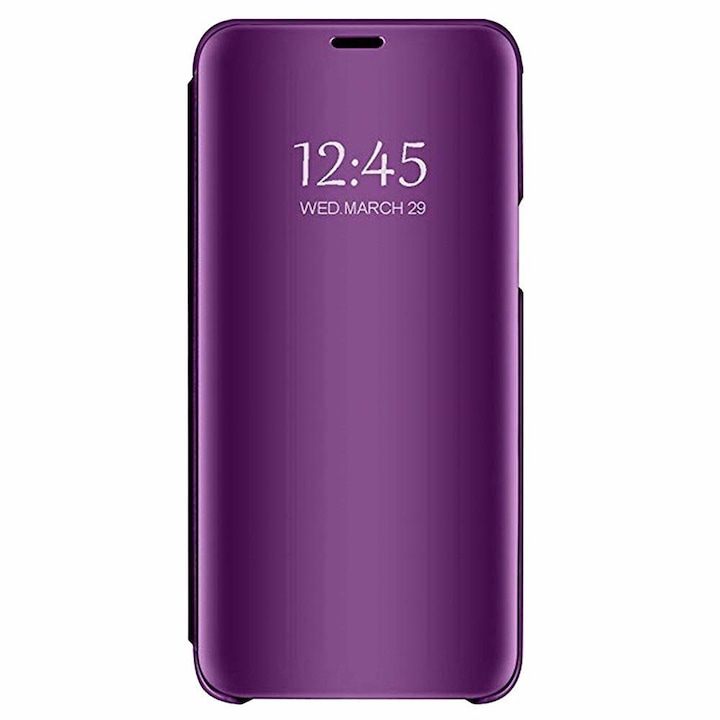 Husa Clear View Mirror compatibila cu Samsung Galaxy S9 Purple - MOV