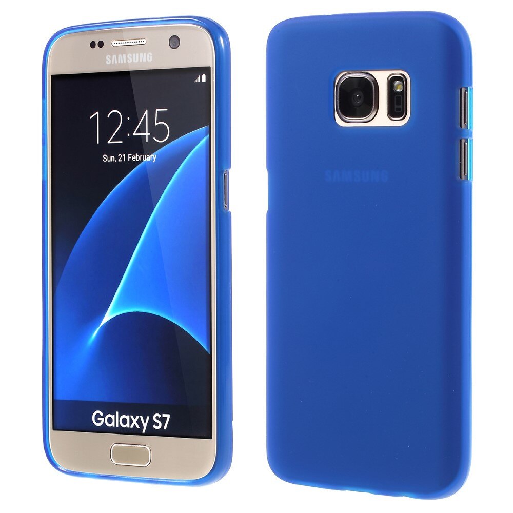 Husa Color Soft TPU Cover Samsung Galaxy S7 - albastru