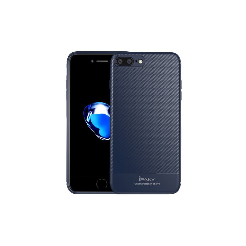 Husa iPhone 7 Plus / iPhone 8 Plus - iPaky Carbon Fiber Blue