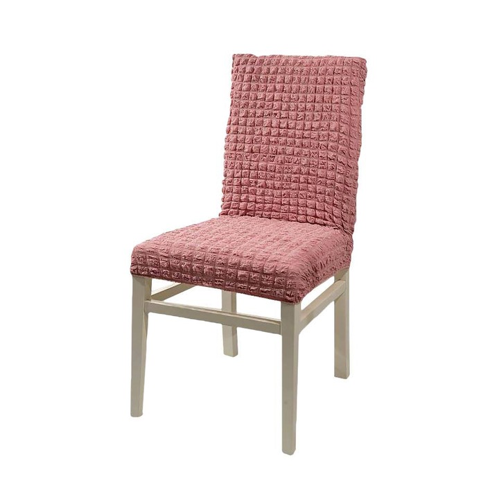 Set 6 huse scaune fara volane, culoare roz