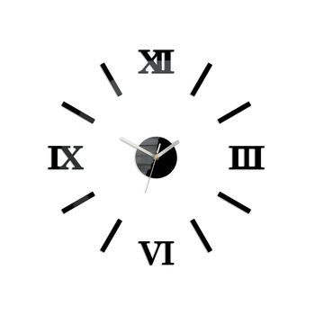 Modernclock, Ceas de perete decorativ, Numero, Negru Modernclock, Ceas de perete decorativ, Numero, Negru