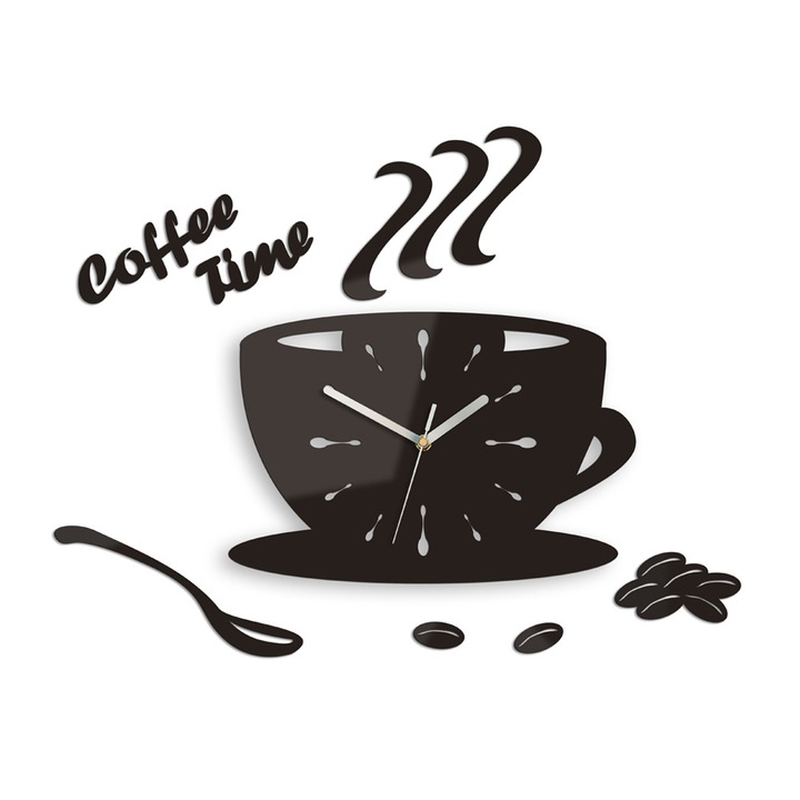 Ceas de perete Coffe Time ModernClock, Maro
