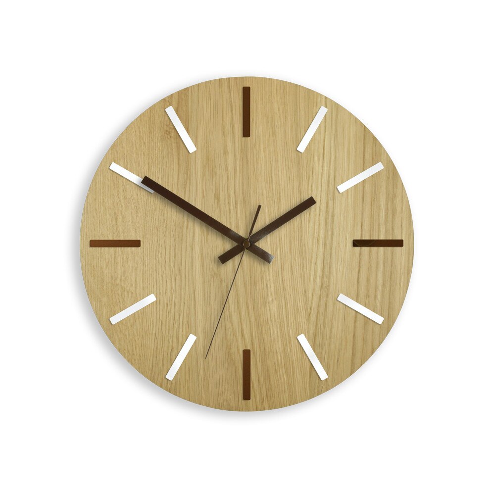 Ceas De Perete Din Lemn Solo Modern Clock 33 Cm Alb Maro Emag Ro