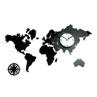 ceas de perete modernclock harta lumii 70x42 cm negru imagen 4_0_
0