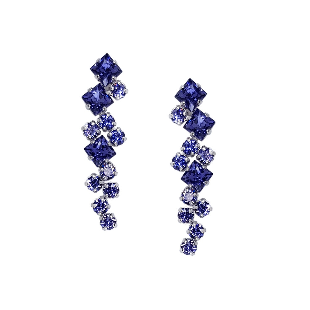 Cercei Carla Brillanti Annie cu cristale Swarovski Violet