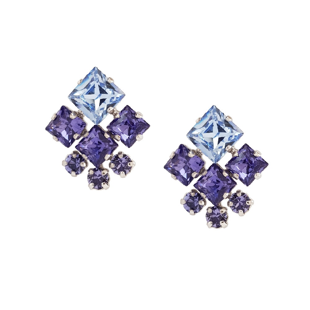 Cercei Carla Brillanti Norma cu cristale Swarovski Violet