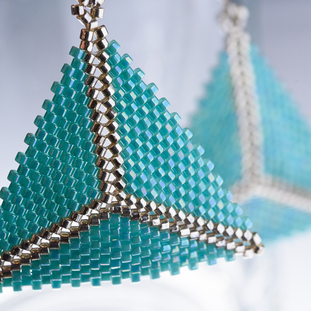 Cercei femei, Turquoise, model triunghi