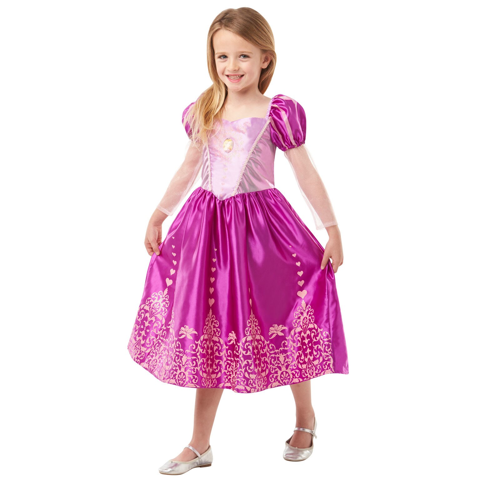 Costum Disney Printesa Rapunzel glitter 110 cm (3-4 ani)