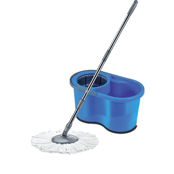 Set pentru curatenie, galeata 16L cu centrifuga si mop rotativ 360, albastru Set pentru curatenie, galeata 16L cu centrifuga si mop rotativ 360, albastru