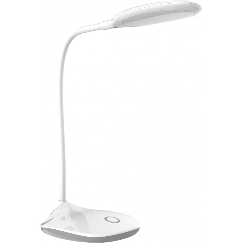 Lampa de birou Platinet PDLK6700W, 3 moduri de intensitate, touch control, retea, USB, 2800K-6800K, 3W, alba