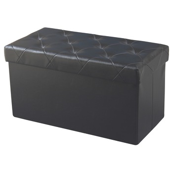 Taburet pliabil cu spatiu de depozitare, greutate suportata 150 kg, 76X38X38 cm, TB66 negru Taburet pliabil cu spatiu de depozitare, greutate suportata 150 kg, 76X38X38 cm, TB66 negru