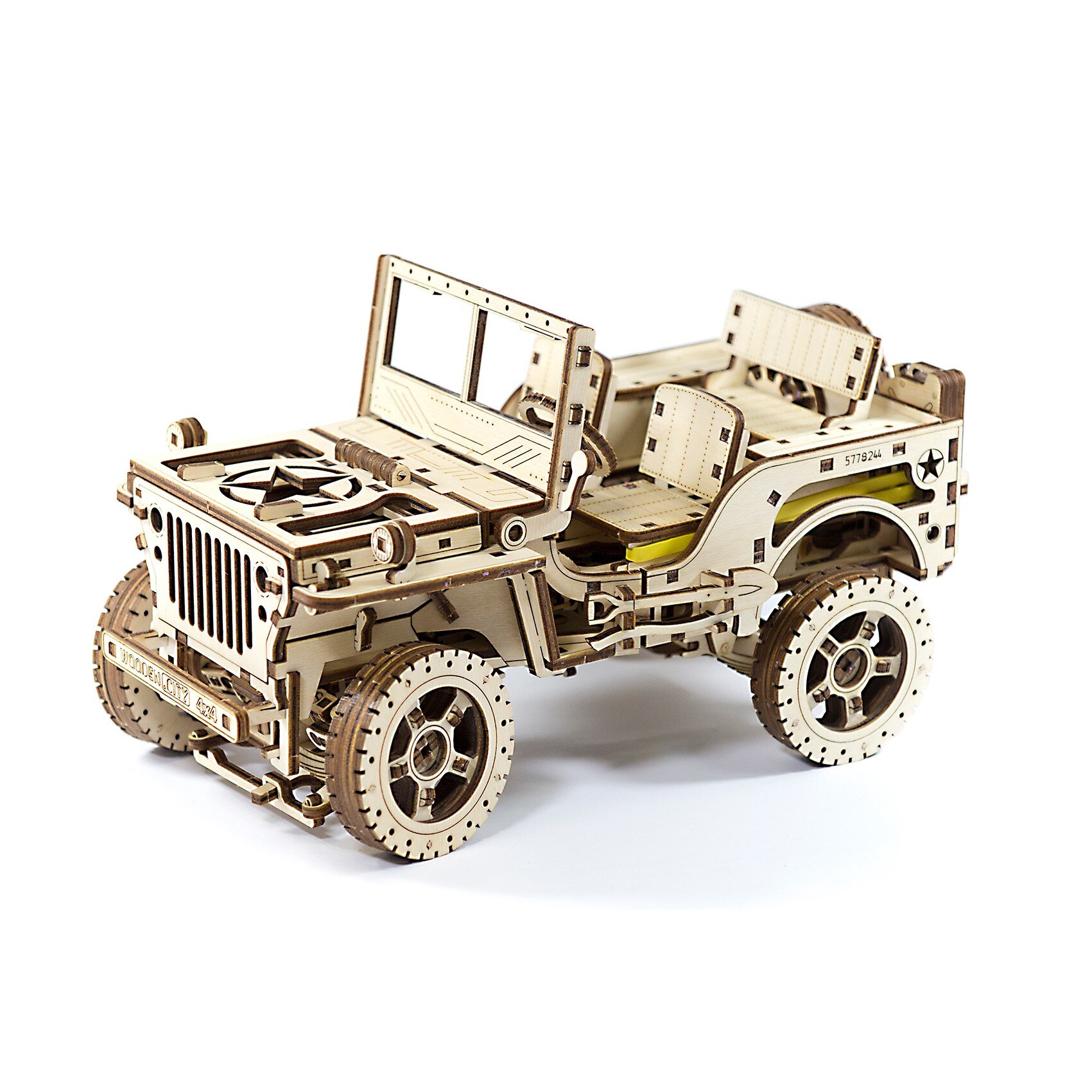 Kit model mecanic Wooden city 4x4 natur