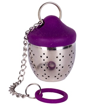 Infuzor din inox pentru ceai, design modern, diametrul 5 cm Infuzor din inox pentru ceai, design modern, diametrul 5 cm