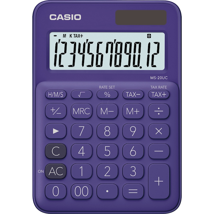 Calculator Casio birou mediu 12 digits ms-20uc, violet