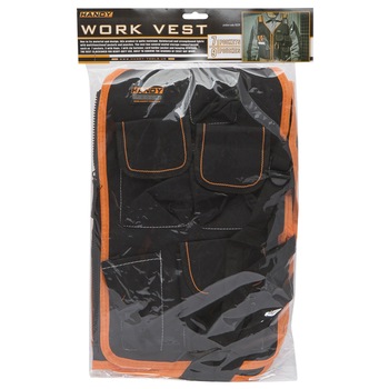 Vesta de lucru Handy, 10 buzunare, dimensiune reglabila, lungime, 60 cm, latime 50 cm Vesta de lucru Handy, 10 buzunare, dimensiune reglabila, lungime, 60 cm, latime 50 cm
