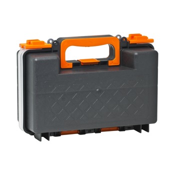 Cutie organizator profesional dublu Handy, 16 ompartimente, blocatoare culisabile, suport pentru 2 lacate 29 x 20 x 12 cm Cutie organizator profesional dublu Handy, 16 ompartimente, blocatoare culisabile, suport pentru 2 lacate 29 x 20 x 12 cm