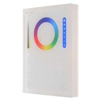Telecomanda tactila tip panou pentru iluminat cu 8 Zone RGB + Alb Variabil Mi-Light Telecomanda tactila tip panou pentru iluminat cu 8 Zone RGB + Alb Variabil Mi-Light