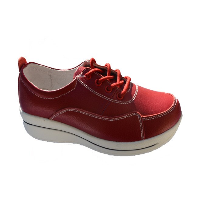 Pantofi confortabili din piele naturala, D&J Exclusive, Rosu