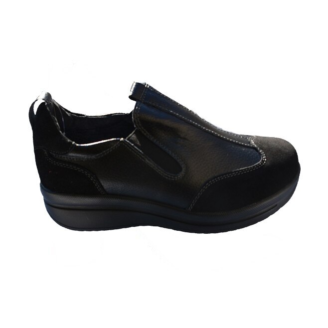 Pantofi casual din piele naturala,D&J Exclusive, Negru