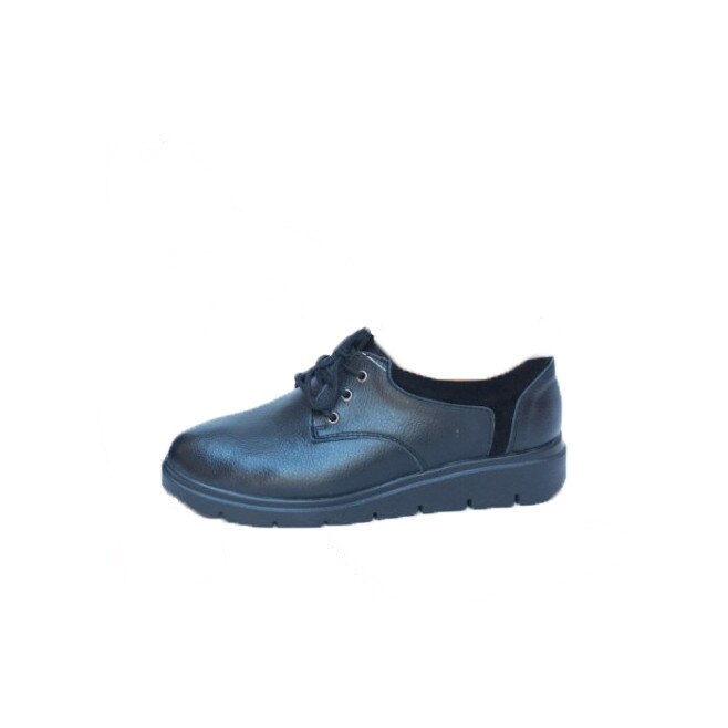 Pantofi trendy cu siret si talpa joasa,D&J Exclusive, Negru