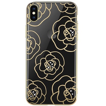 Husa de protectie Devia Camellia pentru Apple iPhone XS Max, Auriu Husa de protectie Devia Camellia pentru Apple iPhone XS Max, Auriu