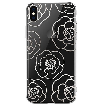 Husa de protectie Devia Camellia pentru Apple iPhone XS Max, Argintiu Husa de protectie Devia Camellia pentru Apple iPhone XS Max, Argintiu
