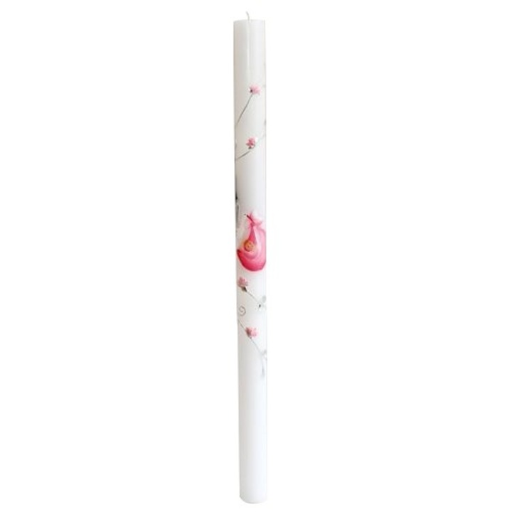 Lumanare Lumanaresele Botez Biserica Barza Roz 50 cm