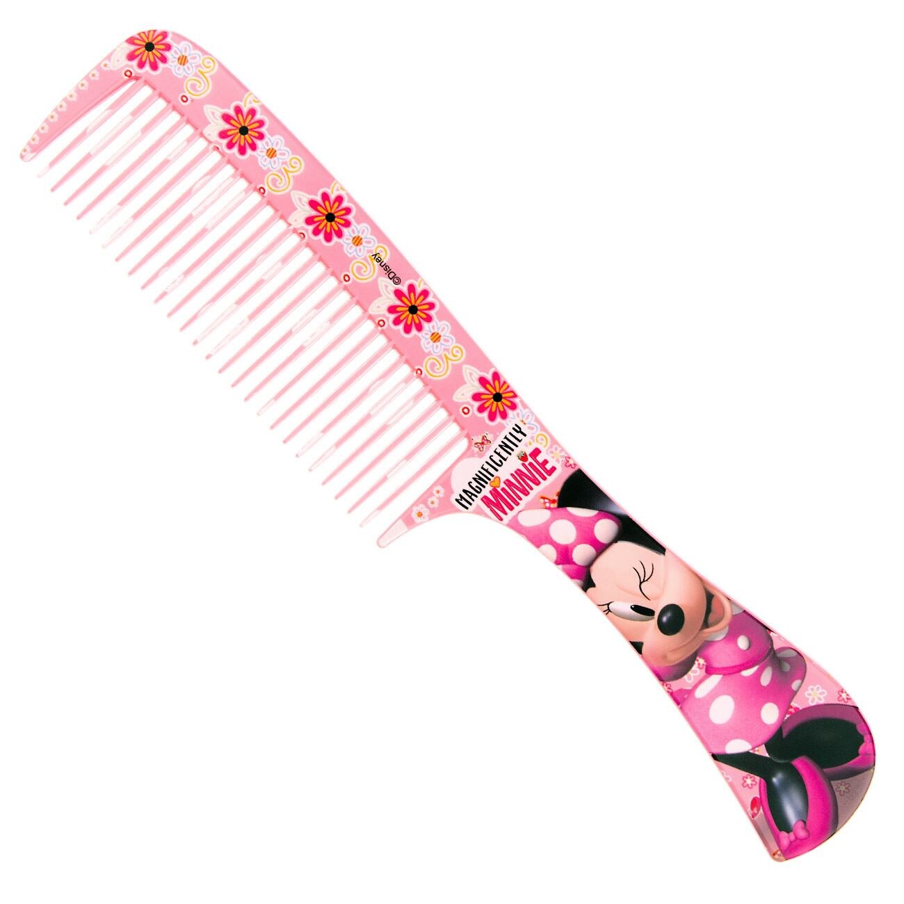 Pieptene de par Disney Minnie Mouse ,Culori vibrante, 20 cm,Roz
