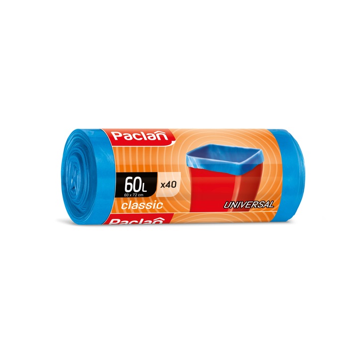 Saci menajeri Paclan Classic 60l albastri 60cmx72cm 40buc