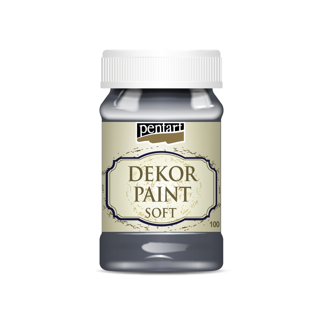 Vopsea decorativa soft Pentart - grafit, 100 ml