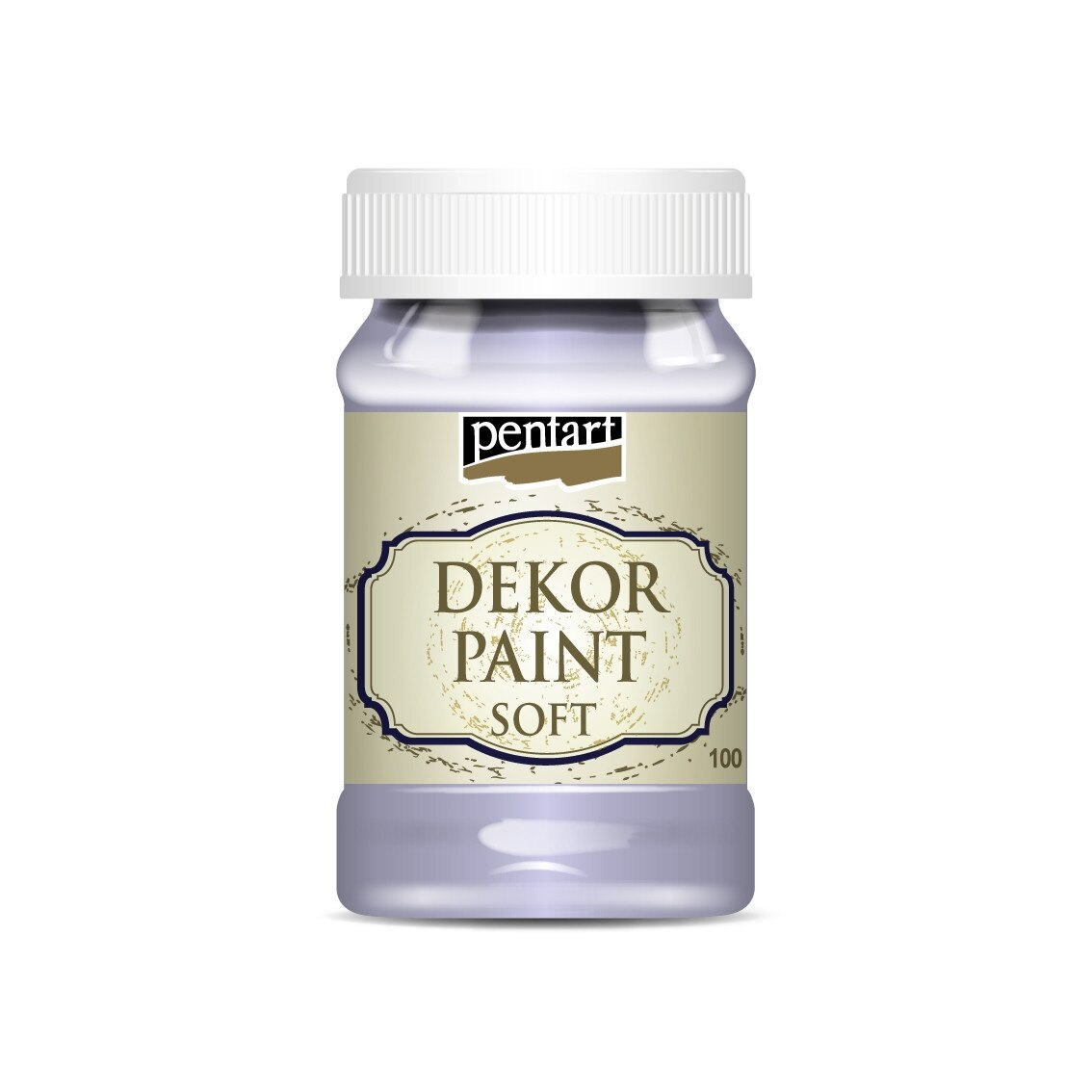 Vopsea decorativa soft Pentart - mov deschis, 100 ml
