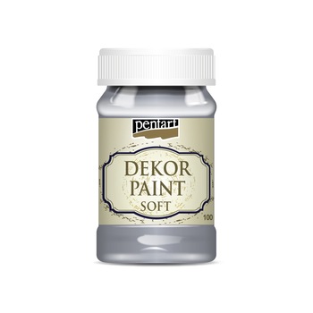 Vopsea decorativa soft Pentart - gri, 100 ml Vopsea decorativa soft Pentart - gri, 100 ml