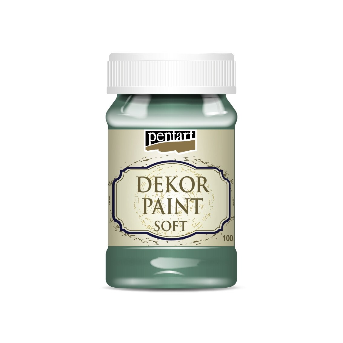 Vopsea decorativa soft Pentart - verde turcoaz, 100 ml