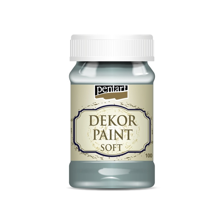 Vopsea decorativa soft Pentart - albastru country, 100 ml