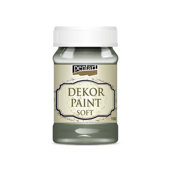 Vopsea decorativa soft Pentart - verde kaki, 100 ml Vopsea decorativa soft Pentart - verde kaki, 100 ml