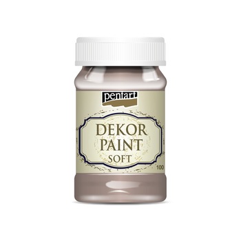 Vopsea decorativa soft Pentart - maro vintage, 100 ml Vopsea decorativa soft Pentart - maro vintage, 100 ml