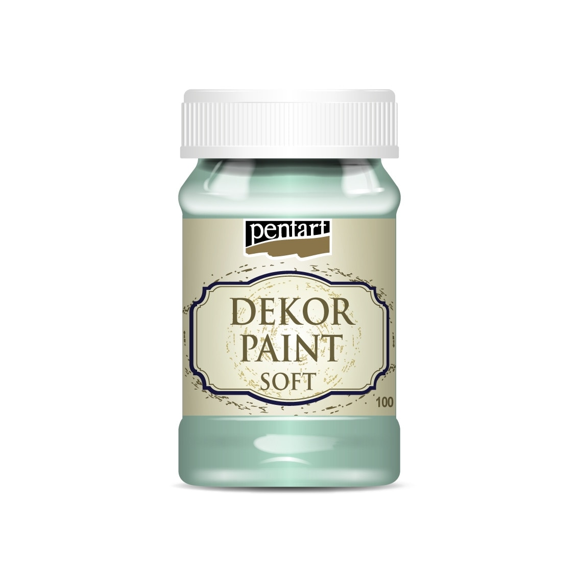 Vopsea decorativa soft Pentart - verde menta, 100 ml