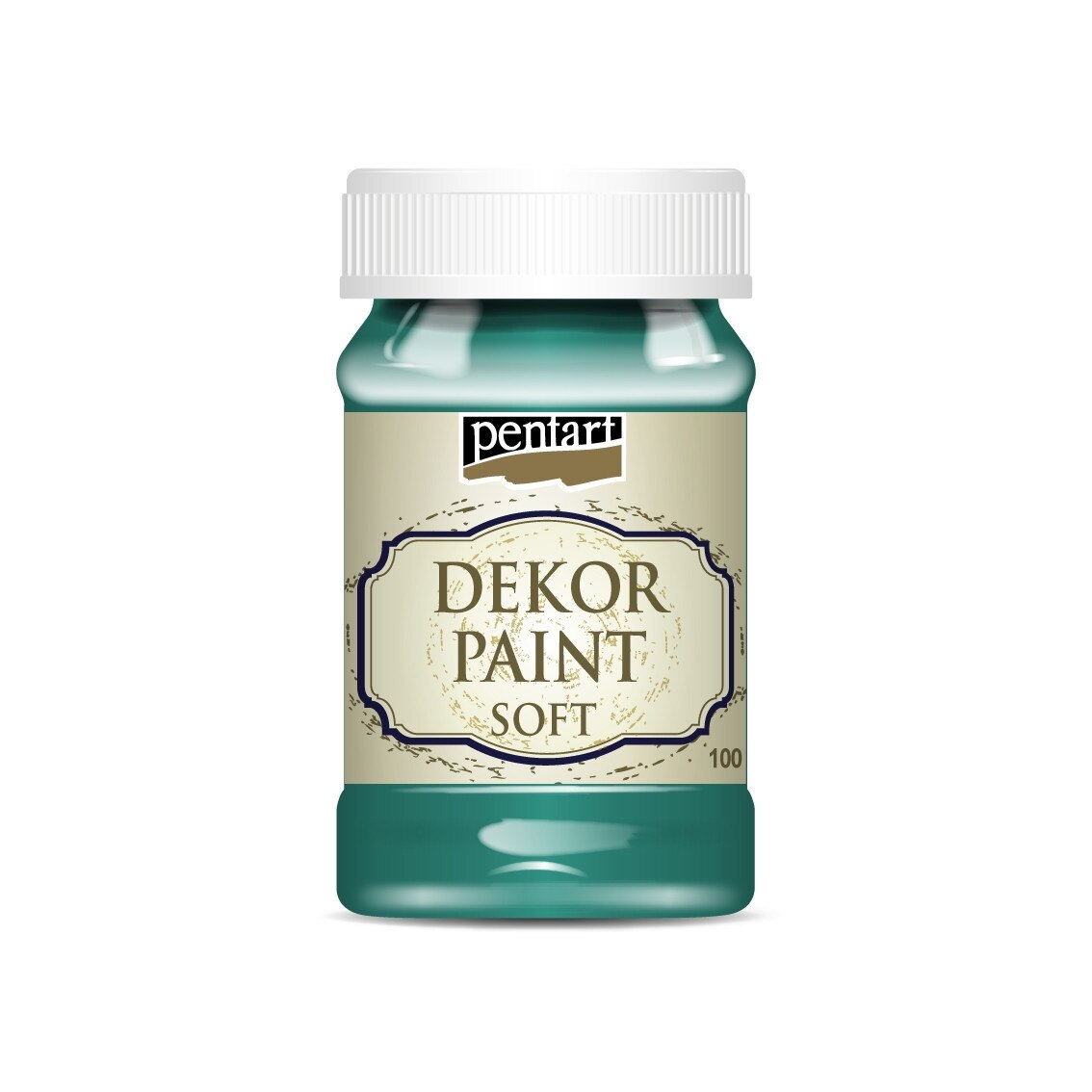 Vopsea decorativa soft Pentart - verde ienupar, 100 ml