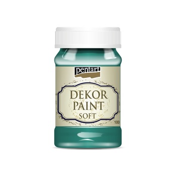 Vopsea decorativa soft Pentart - verde ienupar, 100 ml Vopsea decorativa soft Pentart - verde ienupar, 100 ml