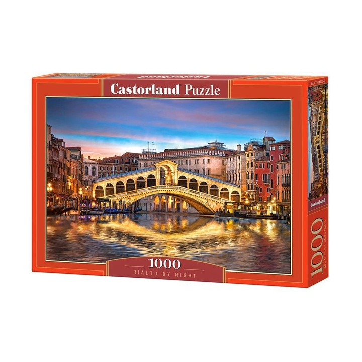 Puzzle Castorland, Rialto Noaptea, 1000 piese