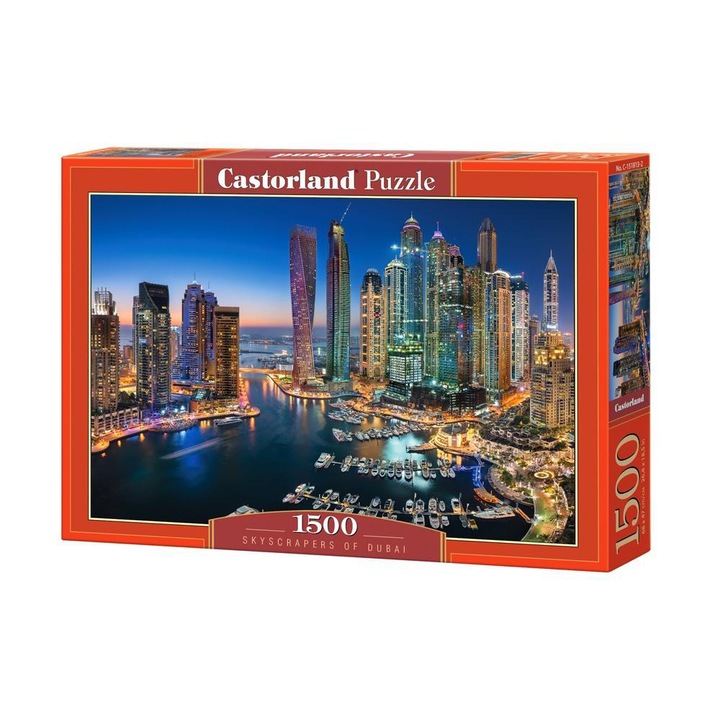 Пъзел Castorland - Небостъргачи в Дубай, 1500 части