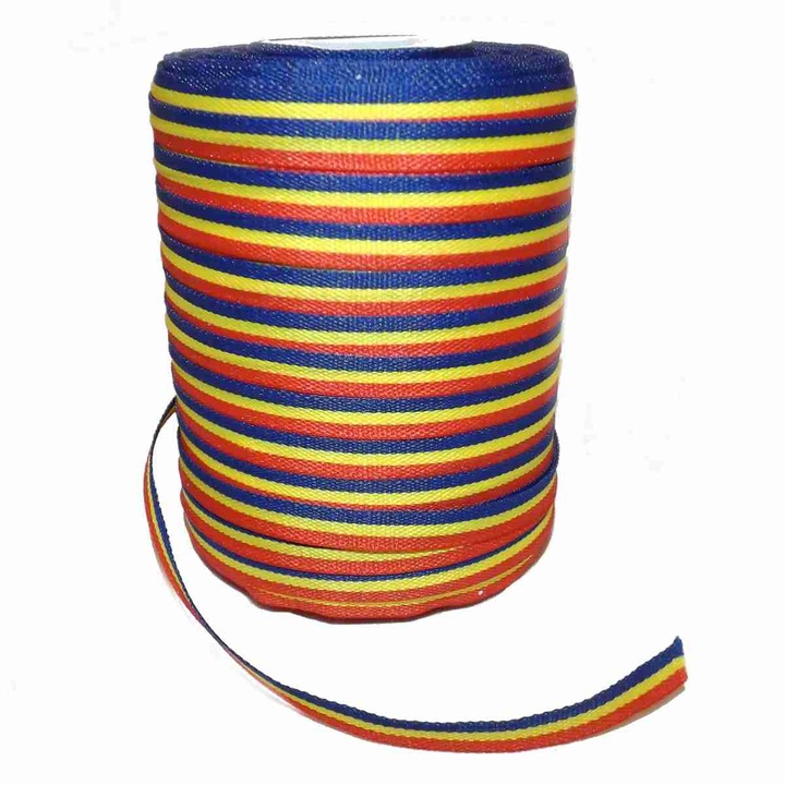 Panglica TRICOLOR ROMANIA, latime 5 MM, lungime rola 100 ml