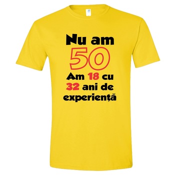 Tricou Personalizat Gold, Marimea M - Experienta Tricou Personalizat Gold, Marimea M - Experienta