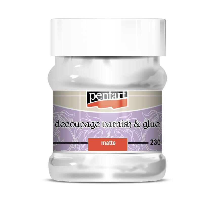 Lipici cu lac pentru decupaj Pentart - mat, 230 ml