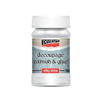 Lipici cu lac pentru decupaj Silky Shine Pentart - luciu de matase, 100 ml Lipici cu lac pentru decupaj Silky Shine Pentart - luciu de matase, 100 ml