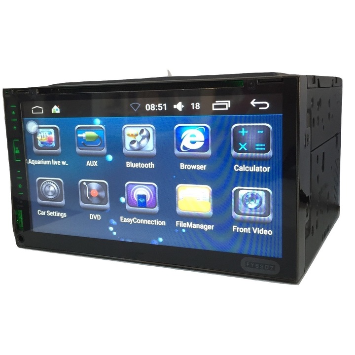 Navigatie Full HD Universala Multimedia Player 2-DIN, Touchscreen Display 7 inch, 2-way mirrorlink